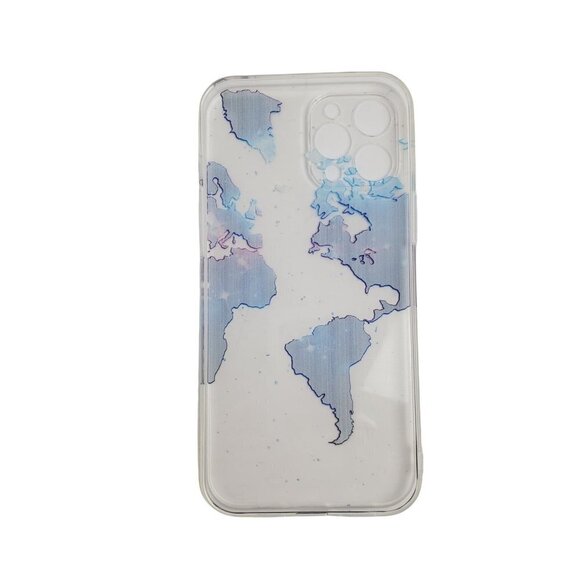 World Map Starlight iPhone 12 Pro Max Clear Phone Case Apple - Picture 2 of 2